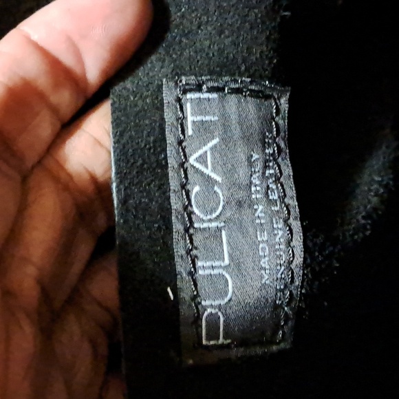 Pulicati Black Pebbled Leather Crossbag Handbag Luxury Timeless Classic - Picture 4 of 9